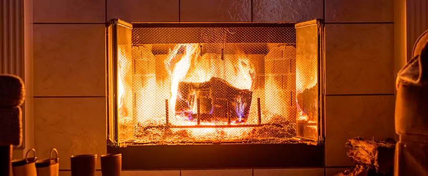 Mendota Hearth Landscape Fireplace Installation in Galesburg, Illinois