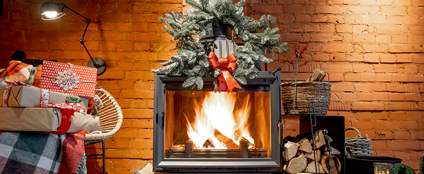 Travis Industries Linear Gas Fireplace Installation in Galesburg, Illinois