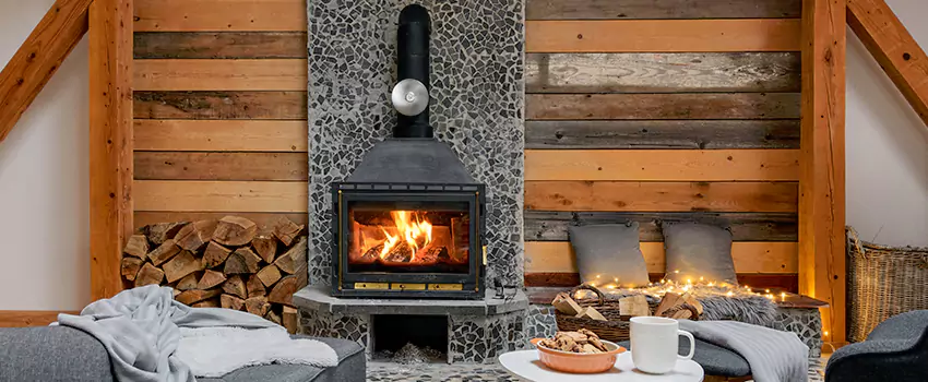 Thelin Hearth Products Direct Vent Gas Stove Fireplace Inspection in Galesburg, Illinois